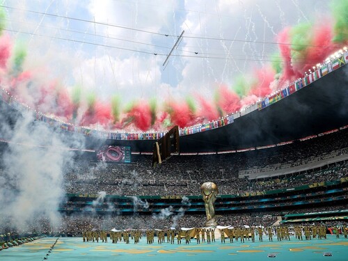 Ｗ杯の開幕戦が行なわれたエスタディオ・アステカ　photo by Getty Images