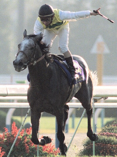 1998年の菊花賞で逃げ馬らしい走りをしたセイウンスカイ