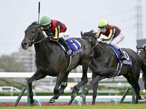 皐月賞はミュージアムマイル（左）が勝利し、クロワデュノール（右）は２着に敗れた　photo by Kyodo News