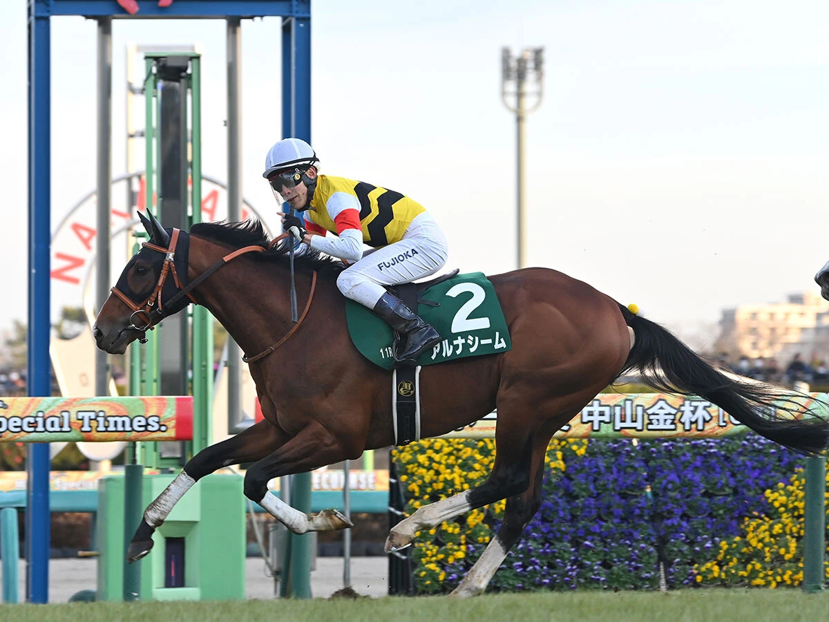 今年１月のＧⅢ中山金杯を勝利したアルナシーム　photo by Sankei Visual