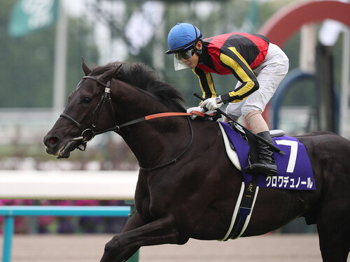 宝塚記念で「春三冠」の偉業達成を狙うクロワデュノール　photo by Eiichi Yamane/AFLO