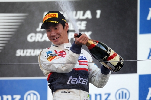 鈴鹿サーキットで開催された日本GPで3位表彰台を獲得した可夢偉