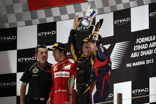 波乱のアブダビを制したのはキミ・ライコネン。F1復帰後初優勝となった
