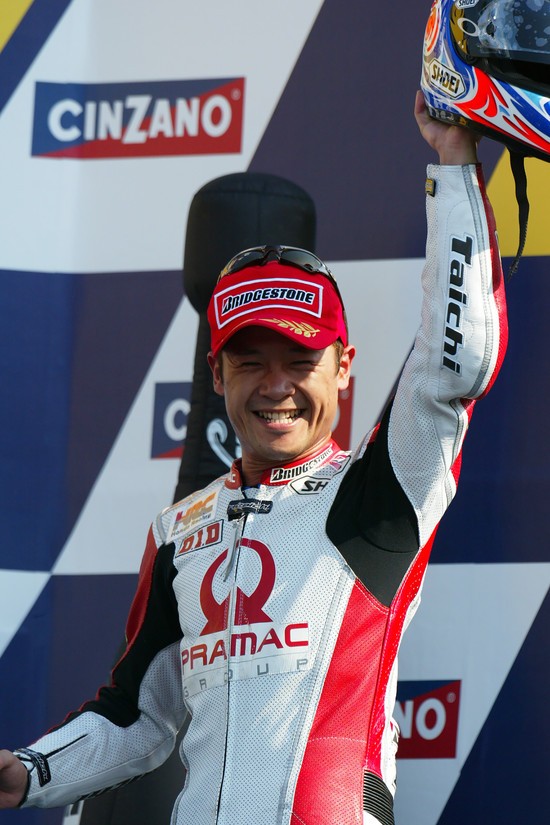 2003年リオGPで３位に入り、初表彰台を獲得した玉田誠