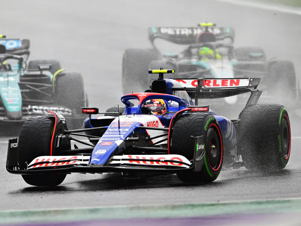 角田裕毅はウェットコンディションでついに本領を発揮photo by BOOZY