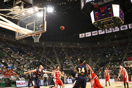 会場の大きさや観客動員数など、日本バスケットボール界にはまだまだ課題がある