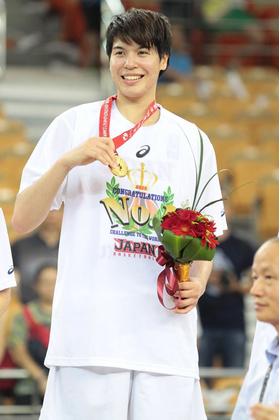 女子アジア選手権で、MVPに選ばれたエースの渡嘉敷来夢