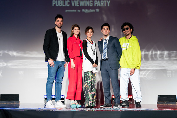 ２月18日のイベントにゲスト出演した比留木（左から１番目）と田渡（右から２番目） 「提供：Rakuten TV」