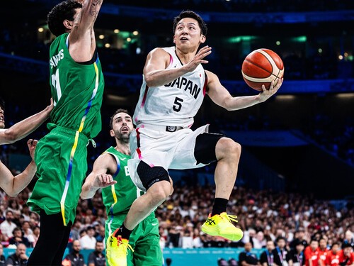 ブラジル戦で21得点をマークした河村勇輝　photo by FIBA