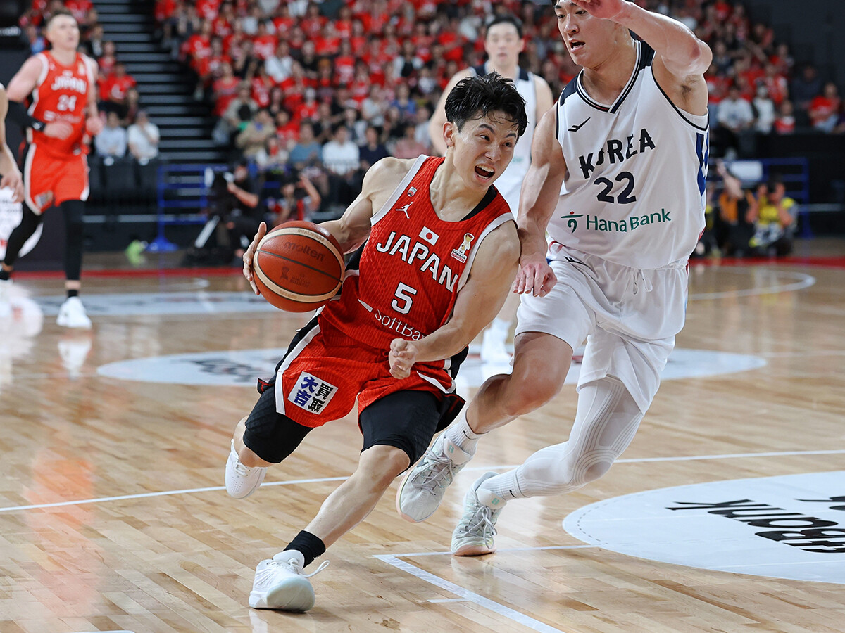 河村勇輝もNBA挑戦３年目を迎える選手としての成長を、日本のコートで示した　photo by Yoshio Kato