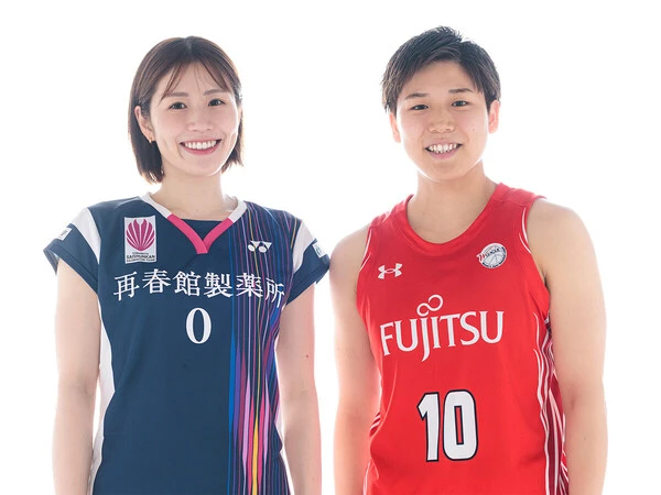 志田千陽選手（左）と町田瑠唯選手（右）は今回が初対面　photo by Koreeda Ukyo