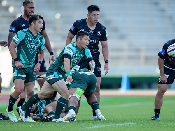約５分間のラストプレーで見せ場をつくる田中史朗　photo by Tanimoto Yuuri