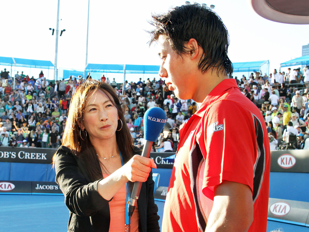 引退後の杉山愛さんはテレビを通じて錦織圭の魅力を世に広めた　photo by AFLO