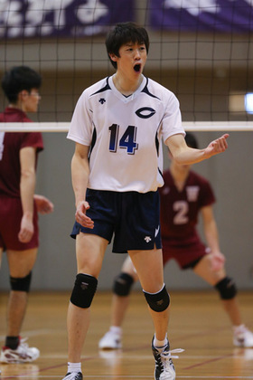 中央大学２年の石川祐希。リーグ戦途中からの 参戦になったが、優勝に貢献した