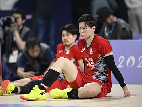 初戦でドイツに敗れたものの、試合後は切り替えて次戦を見据えていた髙橋藍 photo by Nakamura Hiroyuki
