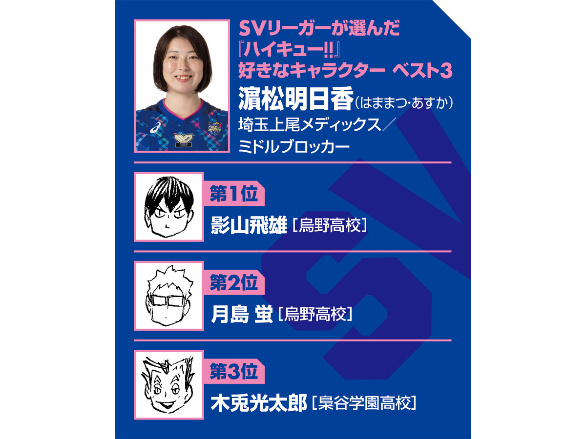 【ハイキュー‼×SVリーグ】埼玉上尾の濵松明日香が語る「1から10まで覚えている」試合　『ハイキュー‼』好きなのはミドル勢の関係性