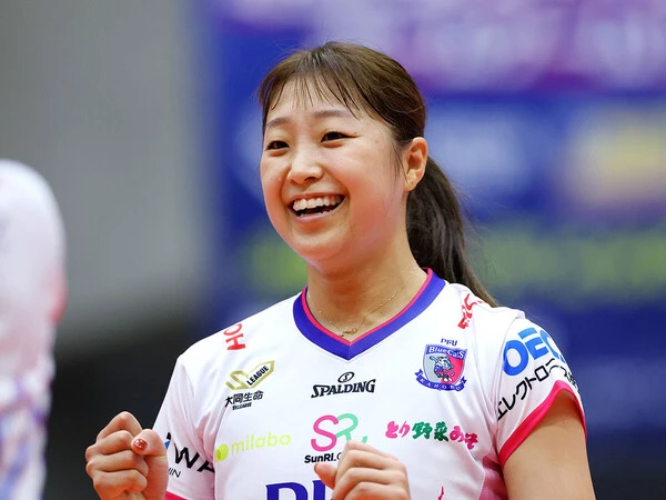 PFUブルーキャッツ石川かほくのセッター、松井珠己photo by 西村尚己/アフロスポーツ