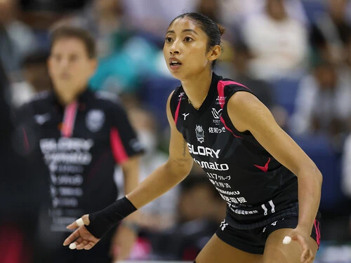 選手のSNS活用や見た目の変化について語ってくれたヴィクトリーナ姫路の宮部藍梨選手ｐhoto by Naoki Morita/AFLO SPORT