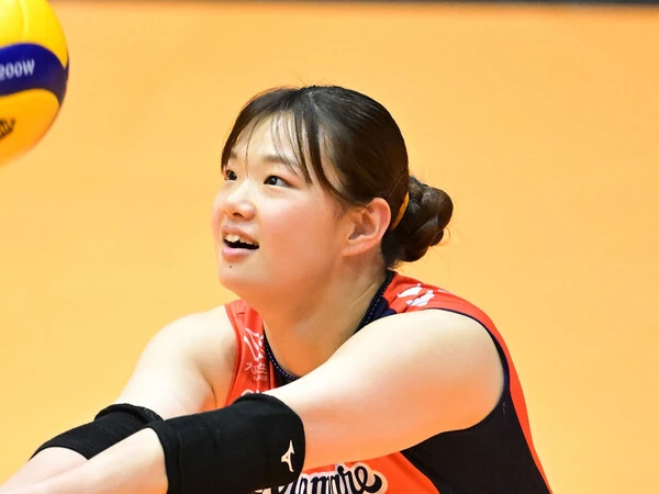 アランマーレ山形のオポジット、若泉佳穂　photo by アフロスポーツ