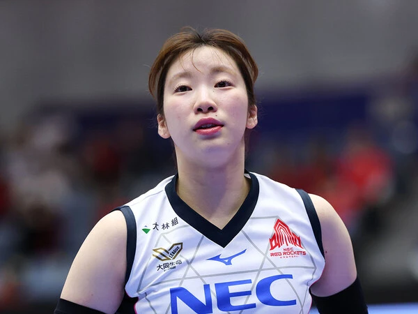 SVリーグ１年目から活躍したNEC川崎のリベロ・児玉　photo by 長田洋平/アフロスポーツ