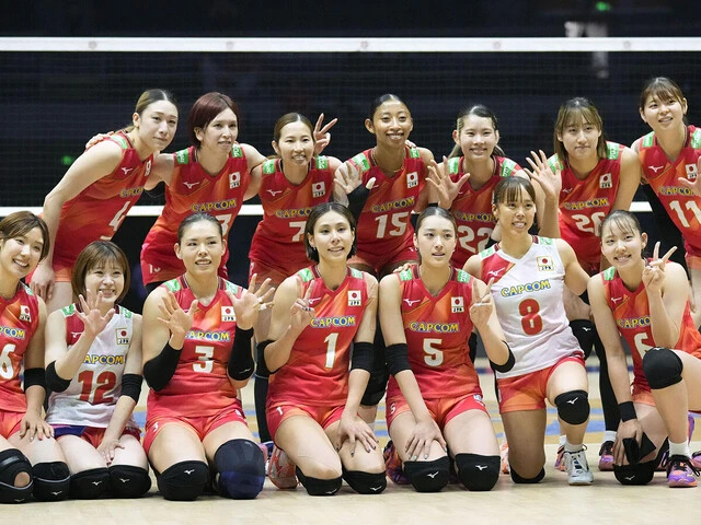 アジア選手権を３位で終えた女子日本代表　photo by Kyodo News