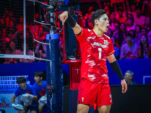 ネーションズリーグで日本の13連勝に貢献した西田有志 photo by FIVB