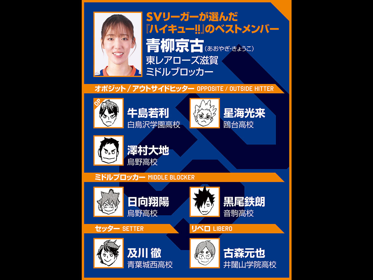 【ハイキュー‼×SVリーグ】青柳京古にとって『ハイキュー‼』はバレーの教科書 「作者の古舘春一先生に監督をやってみてほしい！」
