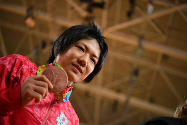 女子柔道52kg級で銅メダルを獲得した中村美里