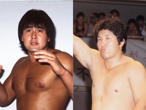 1987年当時の武藤（左）と前田
