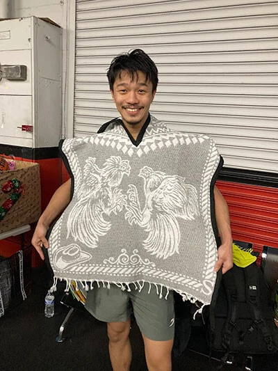 LAキャンプで笑顔を見せる中谷