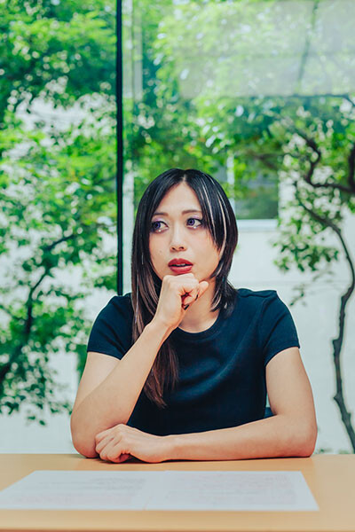 インタビューに答えた上谷　photo by Tanaka Wataru