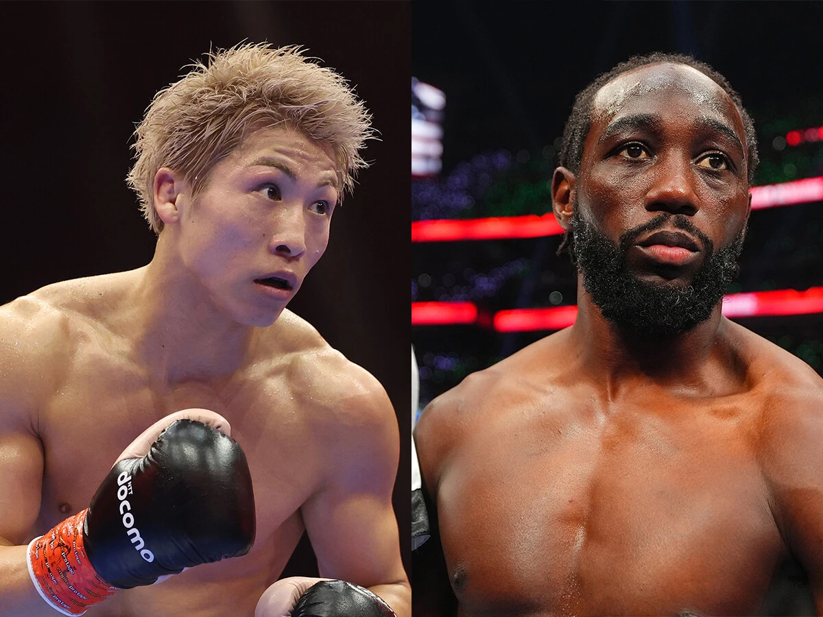 井上尚弥（左）と無敗王者のまま引退したクロフォード photo by Getty Images