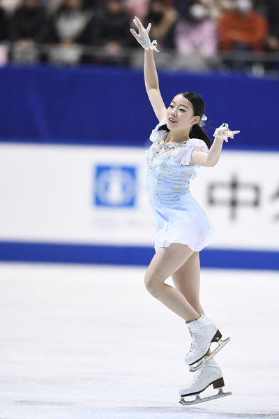 全日本選手権で２位となり、世界選手権に初出場する紀平梨花