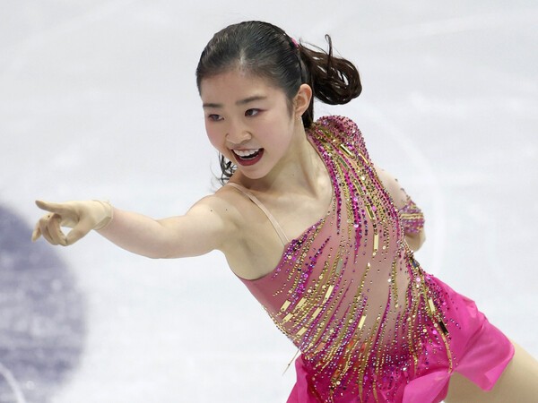 世界選手権で好演技を見せ、３位に入った千葉百音 photo by Kyodo News