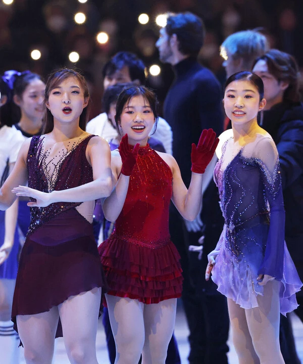 ミラノ・コルティナ五輪に出場する（左から）坂本花織、中井亜美、千葉百音 photo by Kyodo News