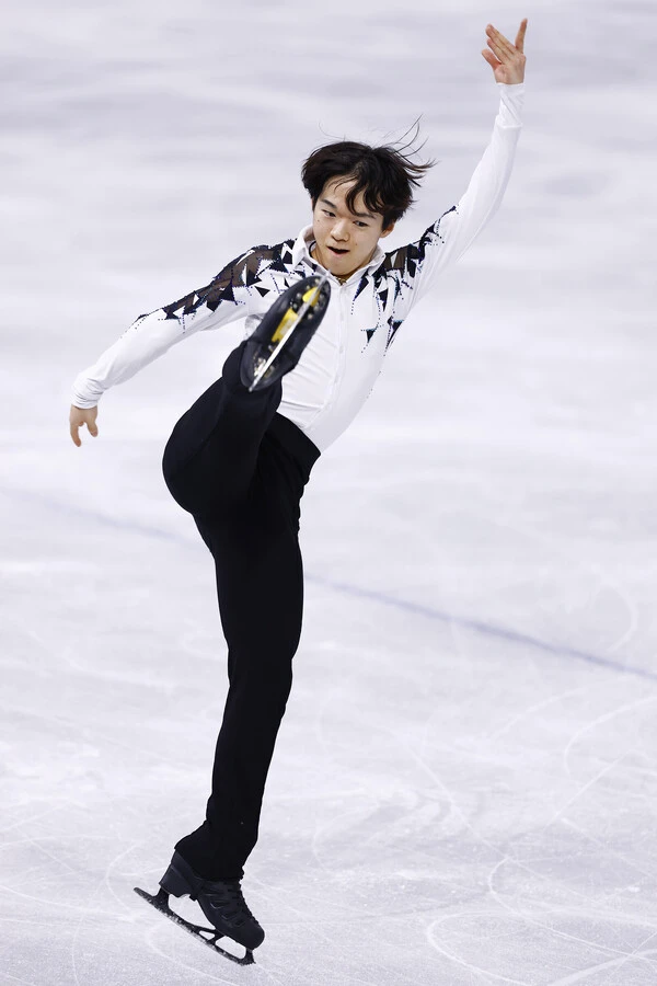 男子SPで２位発進となった鍵山優真photo by Sunao Noto / JMPA