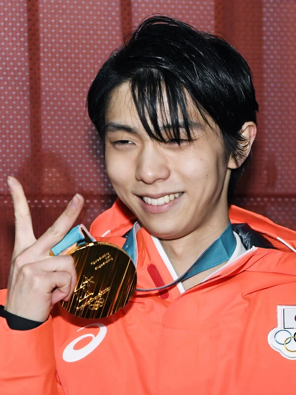 2018年平昌五輪で、２大会連続金メダルの偉業を達成した羽生結弦 photo by Kyodo News