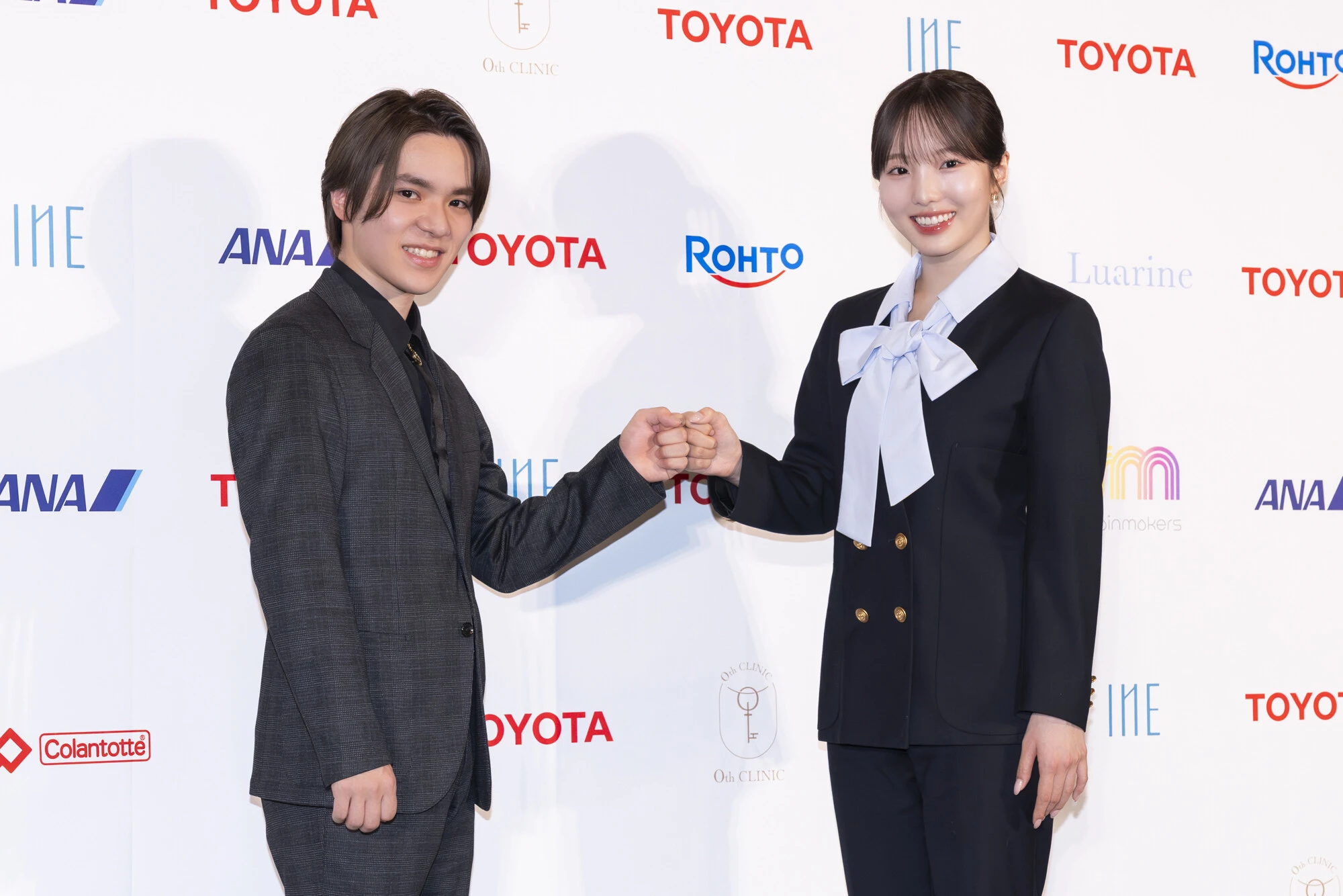 五輪出場という目標を宣言した宇野昌磨と本田真凜　photo by Naozumi Tatematsu