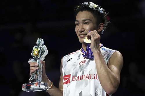 日本人男子初となる世界選手権優勝を果たした桃田賢斗