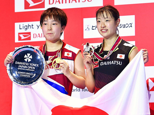 ダイハツ・ヨネックスジャパンオープン決勝で対決した山口茜（写真左）と奥原希望（同右）