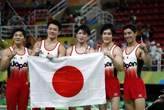 2016年リオデジャネイロ五輪体操男子団体で金メダルを獲得した日本メンバー