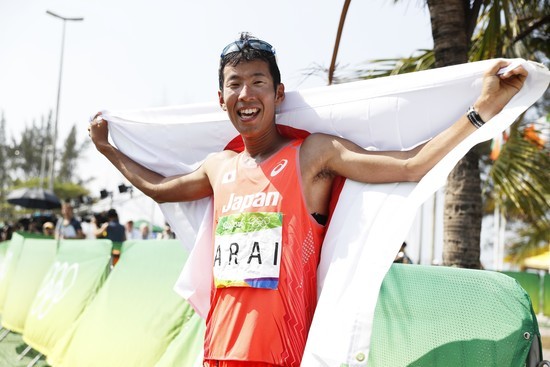 2016年リオデジャネイロ五輪競歩50kmで銅メダルを獲得した荒井広宙