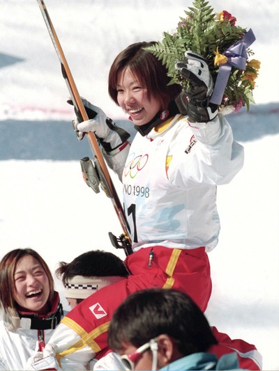 冬季五輪で日本人女性初の金メダリストとなった里谷多英さん。photo by Kyodo News