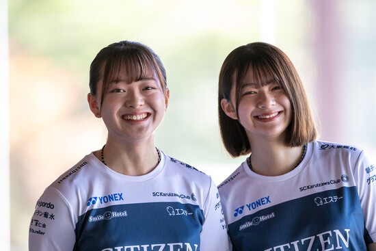 SC軽井沢クラブの上野美優（左）と妹の結生（右）　photo by Fujimaki Goh