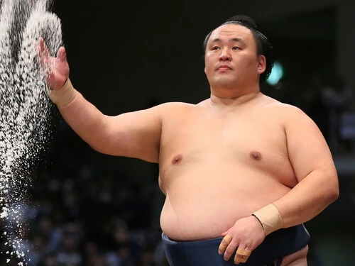 通算連続出場回数で歴代１位を継続する玉鷲　photo by Jiji Press
