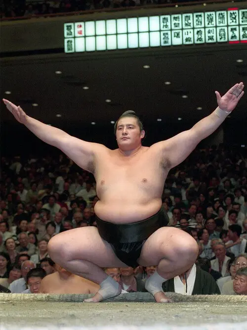 端正な顔立ちと粘り強い相撲道で人気を博した琴ノ若　photo by Jiji Press