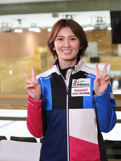 世界選手権に向けての抱負を語る吉村紗也香　photo by Takeda Soichiro