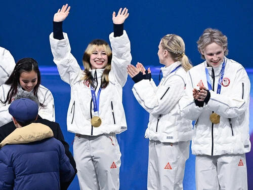 フィギュアスケート団体で金メダルを獲得したアリサ・リュウ（アメリカ） photo by JMPA