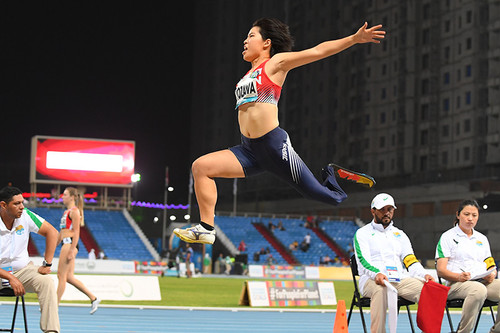 初めての世界選手権で、兎澤朋美は走り幅跳びで銅メダルを獲得した