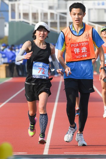 別大マラソンで、２位に入り東京パラの推薦内定をつかんだ青木洋子選手